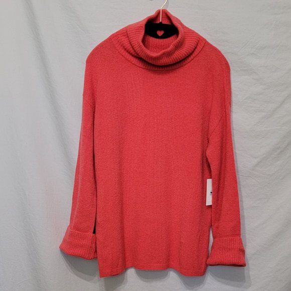 SOMETHING NAVY Turtleneck Sweater In Red Mum - Picture 2 of 6